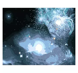 Картина за номерами Strateg Преміум Космічне сяйво розміром 40х50 см (DY168)