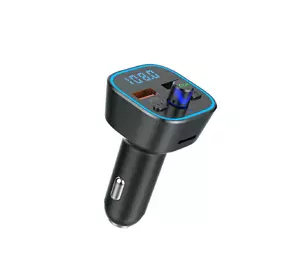 Bluetooth FM-трансмітер Vortex VO2101 USB QC3.0/USB OTG/microSD Black (VO2101)