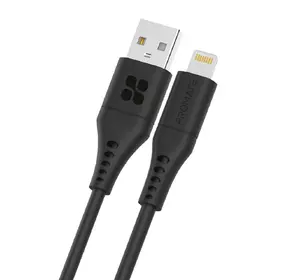 Кабель Promate PowerLink-Ai120 USB to Lightning 2.4А 1.2 м Black (powerlink-ai120.black)
