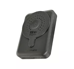 УМБ Promate PowerMag-Duo 10000 mAh, MagSafe, USB-C PD Black (powermag-duo.black)