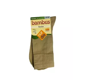 Жіночі шкарпетки Nur Die високі бамбукові р.39-42 Бежевий (496842)
