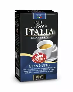 Кава мелена Bar Italia Gran Gusto SAQUELLA 250 г