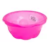 Миска салатниця 2,8 л Ромашка Plastic's Craft Прозора рожева