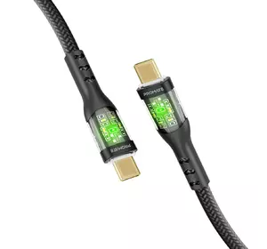 Кабель Promate TransLine-CC USB-C to USB-C 60W Power Delivery 1.2 м Black (transline-cc.black)