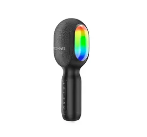 Мікрофон для караоке Promate VocalMic Bluetooth, 2xAUX, LED Black (vocalmic.black)