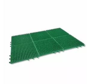 Килимок 6-секційний придверний 530х360х15 мм п Plastic's Craft Зелений