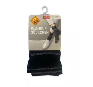 Жіночі шкарпетки Nur Die Glamour One Size Чорний/Люрекс (611127)