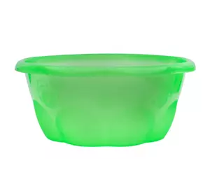 Миска салатниця 5 л Ромашка Plastic's Craft Прозора зелена