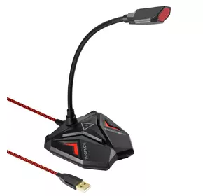 Мікрофон Promate Streamer LED, USB Maroon (streamer.maroon)