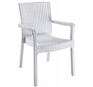 Крісло Irak Plastik Markiz під ротанг білий