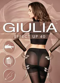 Колготки GIULIA з моделюючими шортиками Effect Up 40 den (caramel-3)