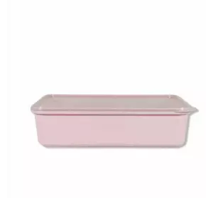 Контейнер харчовий прямокутний 0.7 л «Plastic's Craft» Рожевий/прозоро-білий