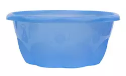 Миска салатниця 5 л Ромашка Plastic's Craft Прозора синя