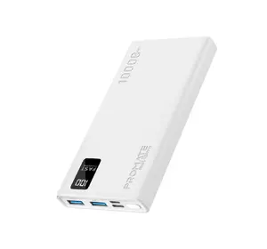 УМБ Promate Bolt-10Pro 10000 mAh USB-C 2xUSB-A White (bolt-10pro.white)