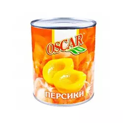 Персики половинками у сиропі Oscar 850 мл