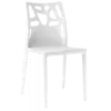 Стілець Papatya Ego-Rock біле сидіння, верх білий
