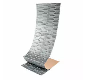 Самоклеюча 3D панель кладка срібло 19600x700x5мм SW-00001365