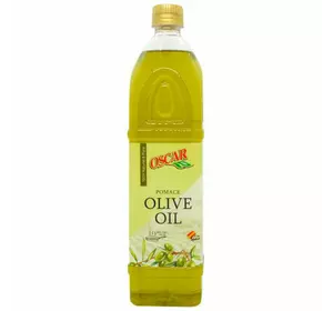 Олія з оливкових вижимок рафінована з додаванням оливкової олії нерафінованої Oscar foods Pomace 1000 мл