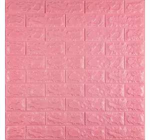 3D панель самоклеюча цегла Рожевий 700х770х7мм (004-7) SW-00000057
