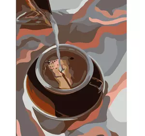 Картина за номерами Strateg Преміум Кава з молоком розміром 40х50 см (DY298)