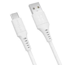 Кабель Promate PowerLink-AC200 USB-A to USB-C 3А 2 м White (powerlink-ac200.white)
