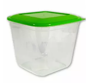 Контейнер харчовий, ємність 1,5 л «Plastic's Craft» Прозорий зелений