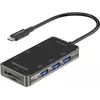 USB-C хаб 8-в-1 Promate PrimeHub-Mini USB-C PD/HDMI/3xUSB 3.0/RJ45/SD/MicroSD Grey (primehub-mini.grey)