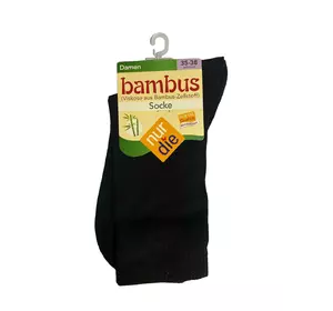 Жіночі шкарпетки Nur Die високі бамбукові р.35-38 Чорний (496842)