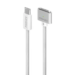 Кабель Promate MagCord-140PD USB Type-C to MagSafe 3 140W PD 2м White (magcord-140pd.white)