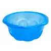 Миска салатниця 2,8 л Ромашка Plastic's Craft Прозора синя