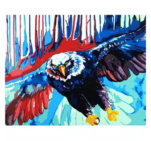 Картина за номерами Strateg Преміум Небезпечний орел розміром 40х50 см (GS009)
