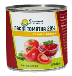 Томатна паста Домашні продукти 28% 400 г