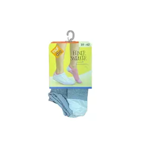 Жіночі шкарпетки Nur Die 611503 дихаючі короткі р. 39-42 Сірий/Біла смужка