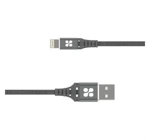Кабель Promate NerveLink-i2 USB/Lightning MFI 2.4А 2 м Grey (nervelink-i2.grey)