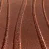 Самоклеюча декоративна настінно-стельова 3D панель коричневі хвилі 600*600*5мм SW-00001882