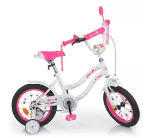 Велосипед дитячий PROF1 Y1494 14 дюймів рожевий