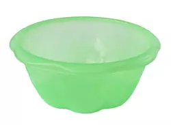 Миска салатниця 1,6 л Ромашка Plastic's Craft Прозора зелена