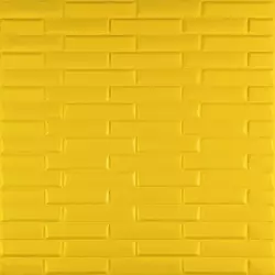 3D панель самоклеюча кладка жовта 700х770х7мм (037) SW-00000302