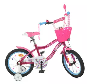 Велосипед дитячий PROF1 Y16244 16 дюймів рожевий