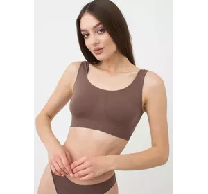 Безшовний топ на широких бретелях GIULIA TANK TOP (deep taupe-S/M)